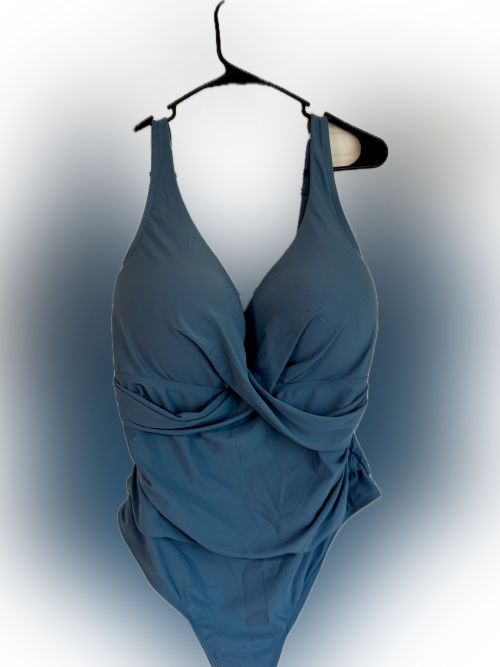CUPSHE One Piece Swimsuit - Size 2X - Slate Blue - Underwire Tummy Control - NWT